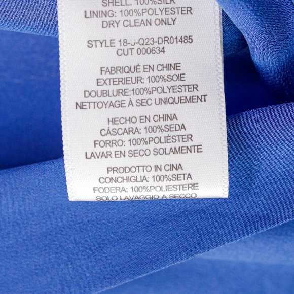 SOLD Equipment Blue Silk Wrap Dress - Picture 10 of 11